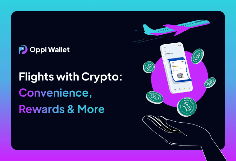 Kripto para ve seyahat konsepti