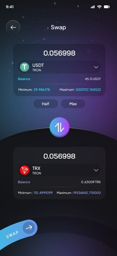 Instant Crypto Swaps and Trading