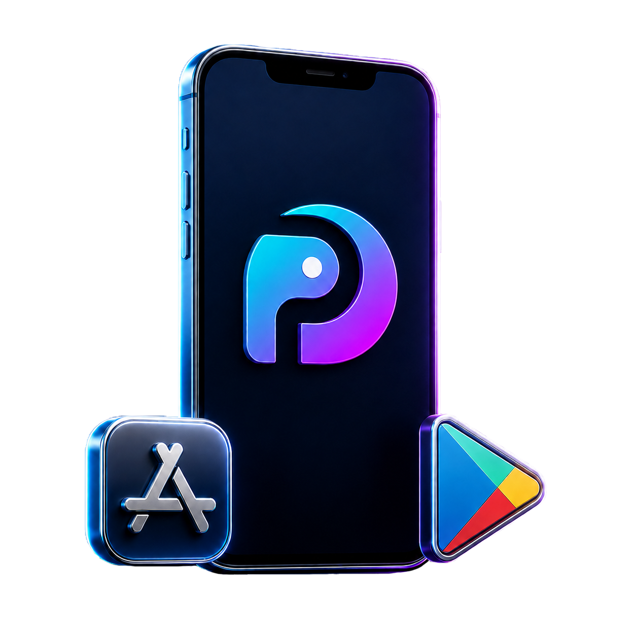 Oppi Wallet Mobile App with Store Icons